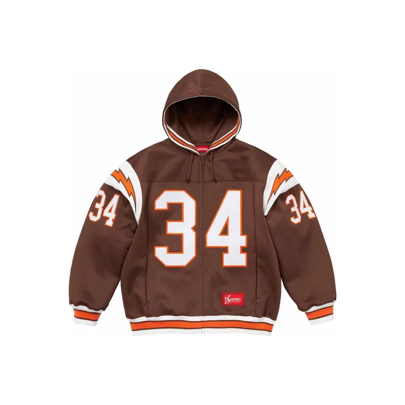Supreme Football Zip Up Hooded Sweatshirt-5