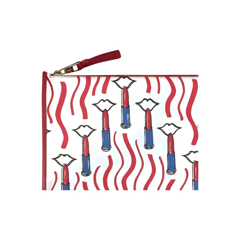 Valentino Cow Leather Clutch Women's White-2