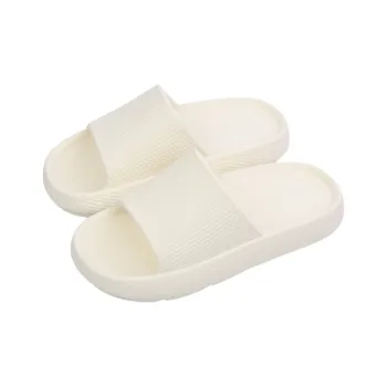 Thin Strips Slippers Unisex, Cream White