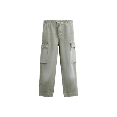 ZARA Cargo ribbed Men Khaki