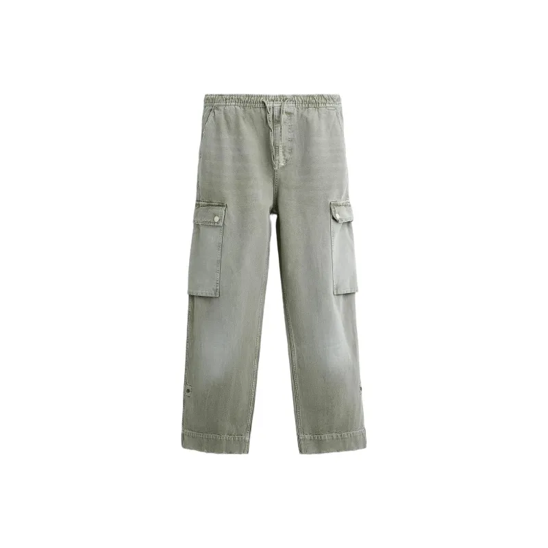 ZARA Cargo Pants Men Khaki-0