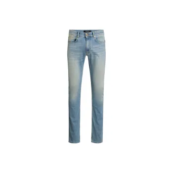 VERSACE Straight Leg Embroidered Logo Jeans