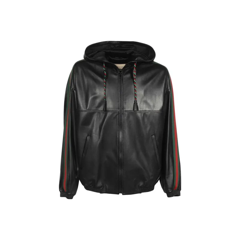 GUCCI SS23 Leather Jacket Men's Black-0