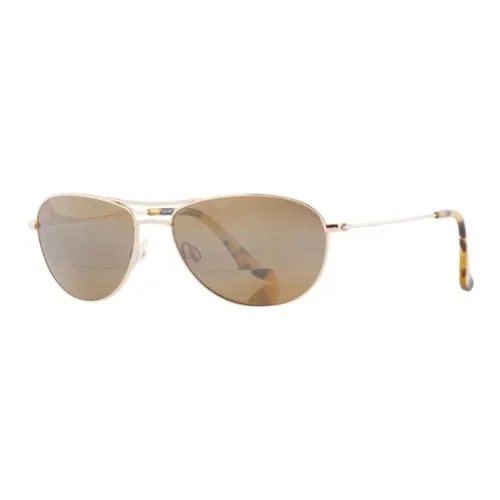 Maui Jim Titanium Aviator Sunglasses Unisex Gold
