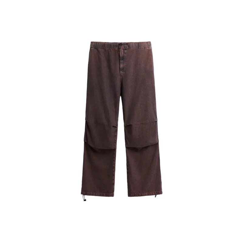 ZARA Cargo Pants Men's Red Black-0
