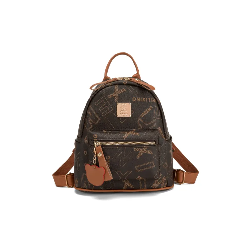 FCTOSSR PU Backpack Women's White/Black/Yellow/Brown-10