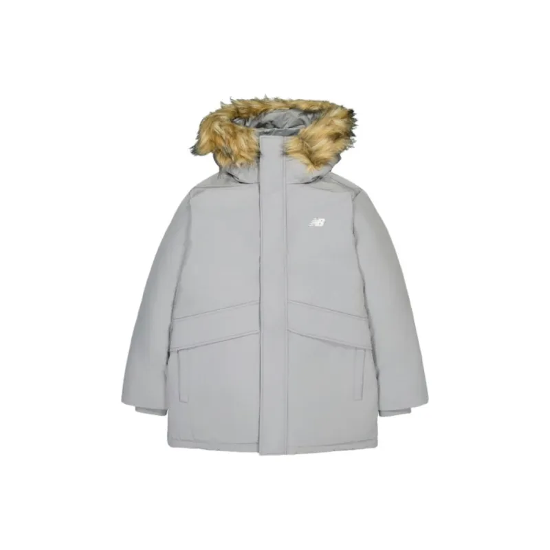 New Balance Casual Down Jacket Down Jacket Men Light Gray-0