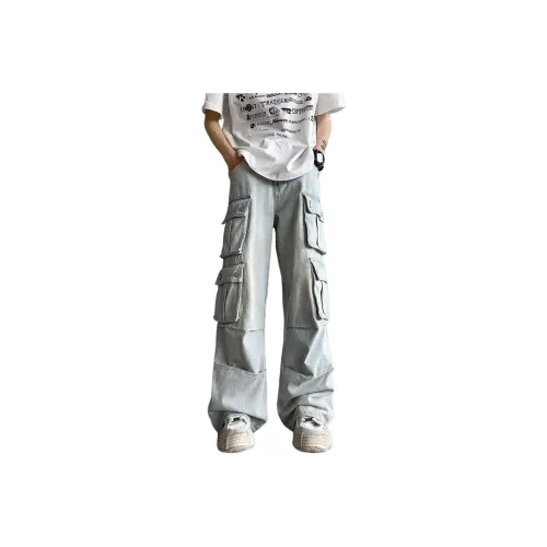 MEIPIN TANG Jeans Unisex Light Blue