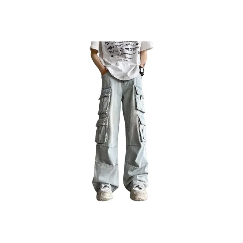 MEIPIN TANG Jeans Unisex Light Blue-0