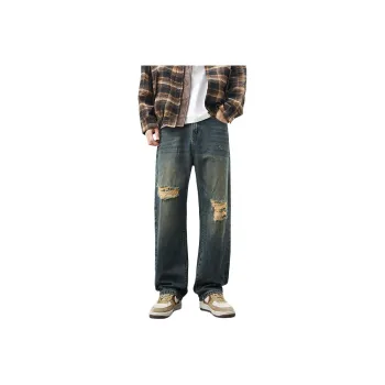 DABAISHA Jeans Men's Retro Nostalgic Blue