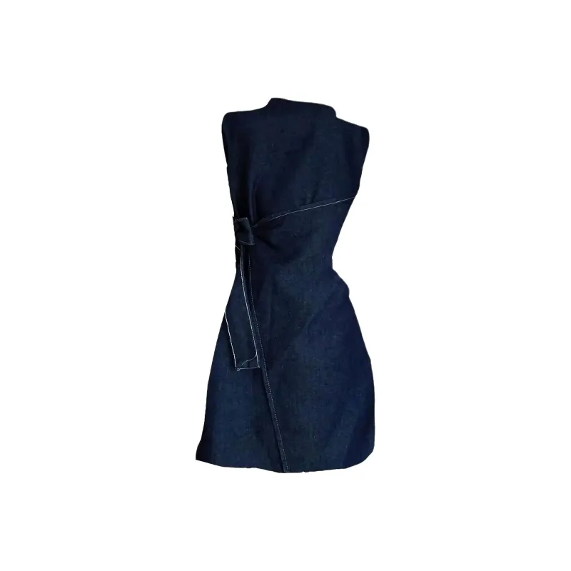 POPO.INFO Sleeveless Dress Women's Dark Blue-1