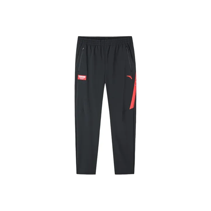 Anta Variety Training Collection Knitted Sweatpants Men's Black-0