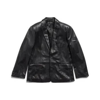 Balenciaga Single Breasted Logo Patch Jacket