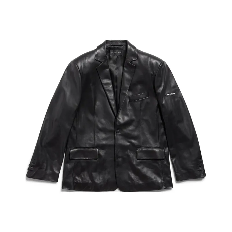 Balenciaga Single Breasted Logo Patch Jacket-0