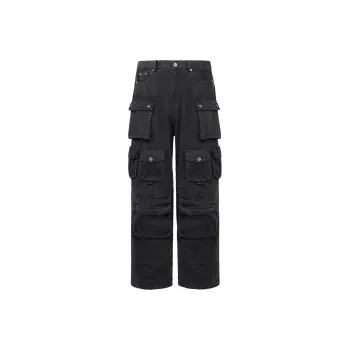 UNDERWATER FW22 Casual Pants Unisex Washed Black