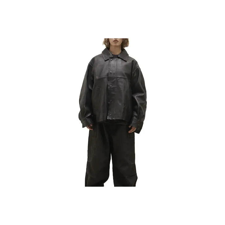 Converse TOKYO × Schott Co-brand Leather Jackets Unisex Black-0