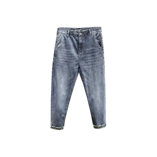 FAIRWHALE Jeans Spring Summer Men's Gift Box Set Included Denim Blue