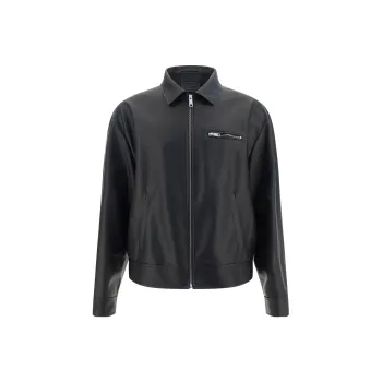 PRADA SS23 Leather Jacket Men's Black