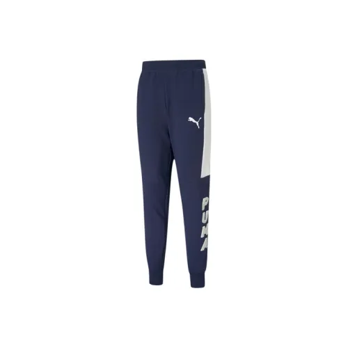 PUMA Knitted Sweatpants Men Tweed Blue