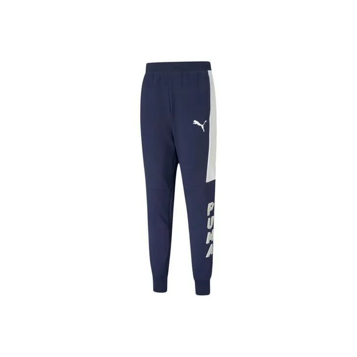 PUMA Knitted Sweatpants Men Tweed Blue-0