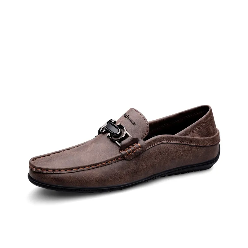 Wen Nai Casual Shoes Men's Dark Brown-2