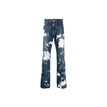 DSQUARED 2 Paint splatter Straight leg Jeans