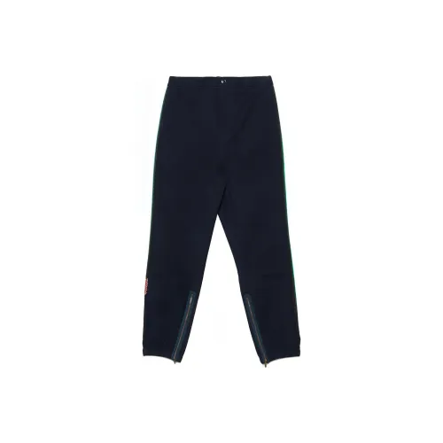 GUCCI Striped Gabardine Straight Fit Trousers