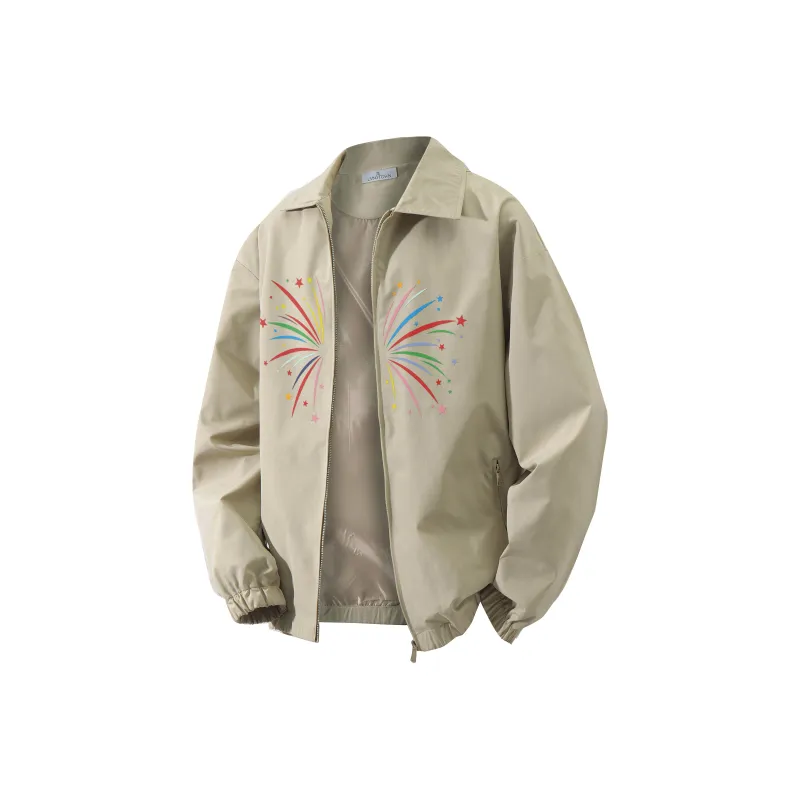 LIVINGTOWN Jackets Coats Unisex Cream Gray-7
