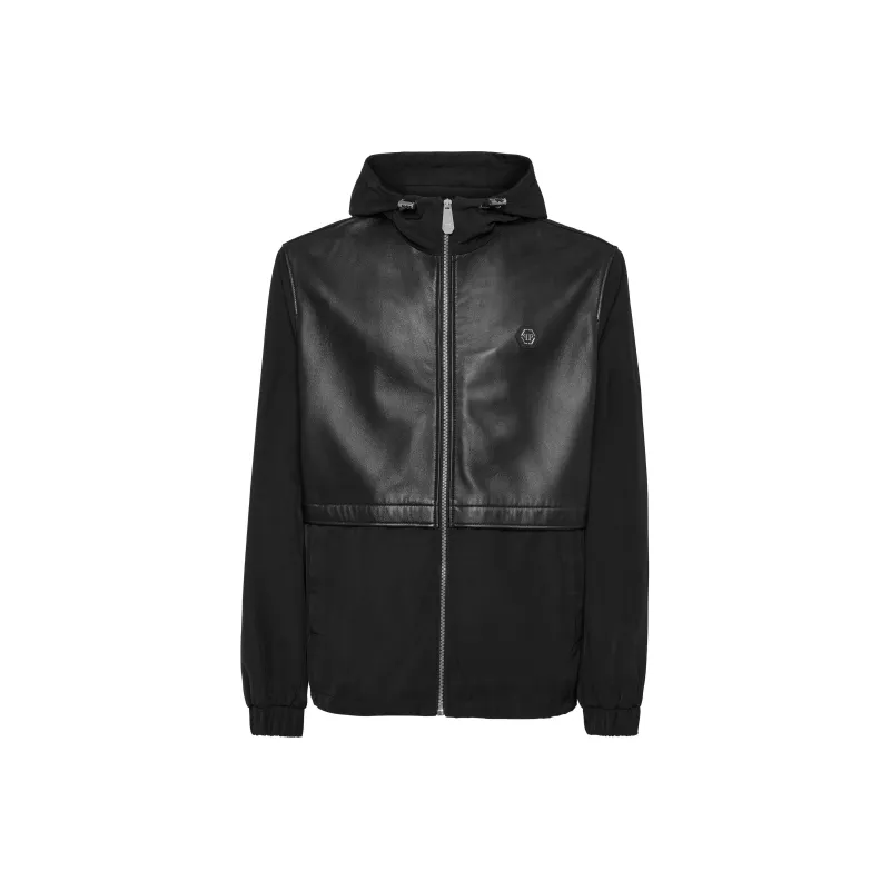 PHILIPP PLEIN Logo Patch Hooded Jacket-0
