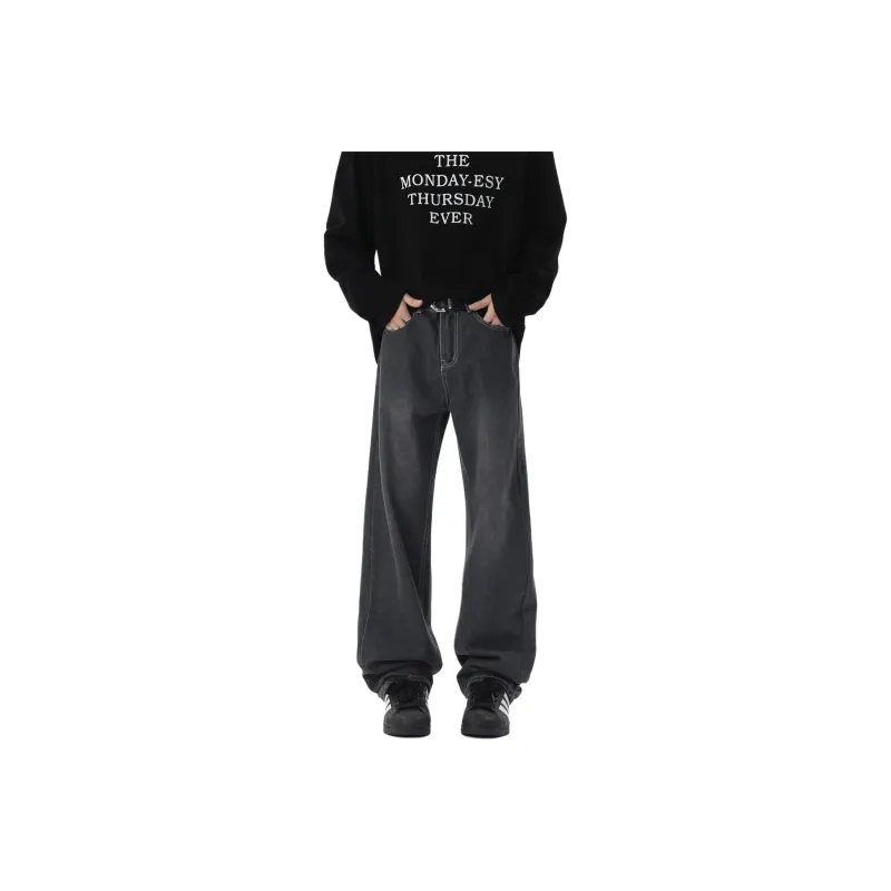 WARNING LIGHT Jeans Unisex Black-0