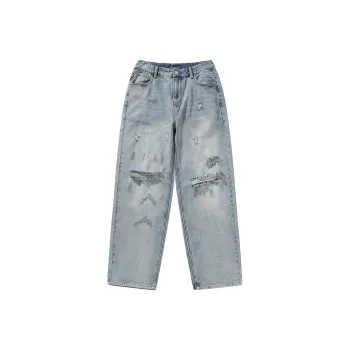 BJHG Jeans Unisex Washed Blue