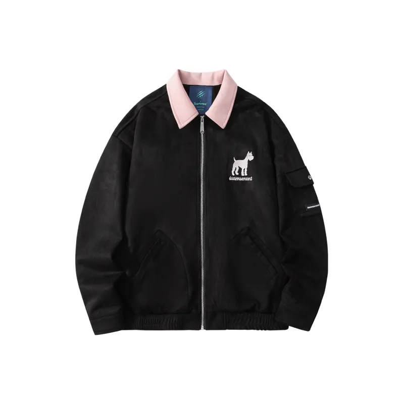 Suamoment Men's Spring Vintage Casual Couple Coat Unisex-0