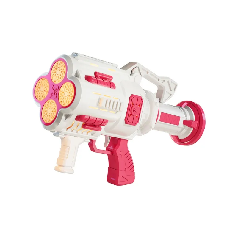 Yimi Space Gun, Electric Handheld Gatling 40 Eyelets Continuous Foam Bubble Machines-1