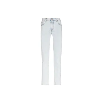 OFF WHITE Diagonal Striped Pocket Skinny Jeans