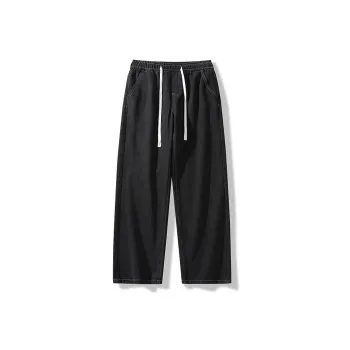 UF9193 Spring Fall American Loose Fit Casual Plus Size Wide Leg Pants Men's