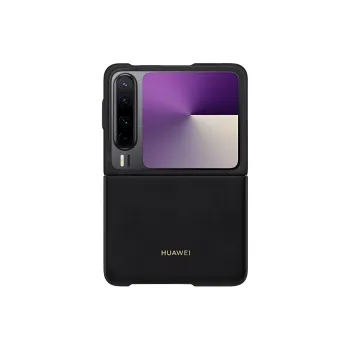 HUAWEI Vegan Leather Material Impact Resistant, Anti Scratch Phone Cases Compatibility With Pura X Solid Color