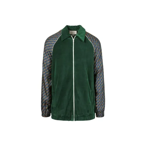 GUCCI Oversized Velvet Mixed Media Jacket
