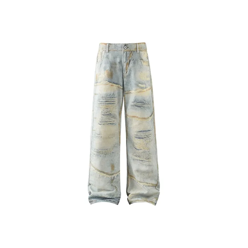 HOKLV Jeans Unisex Blue-0