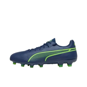PUMA King Pro HG Rubber Short Studs Anti Slip Wear Resistant Soccer Shoes Men's Blue Green