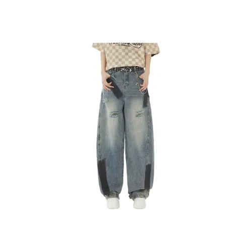 YOFVV Jeans Unisex Vintage Blue