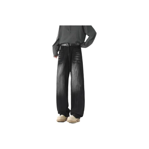 Children Of Huaxia 2025 Spring And Summer Jeans Men's Black Gray
