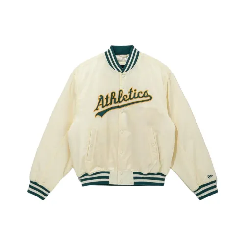 New Era Jackets Coats Unisex Ivory White