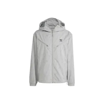Adidas Originals Montreal Print Windbreaker Jackets Coats Men's Pure Gray