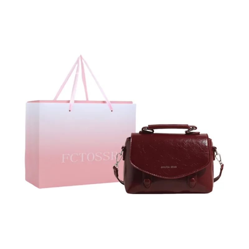 FCTOSSR PU Shoulder Bag Crossbody Bag Regular Women's Ecru Black/Red/Brown-10