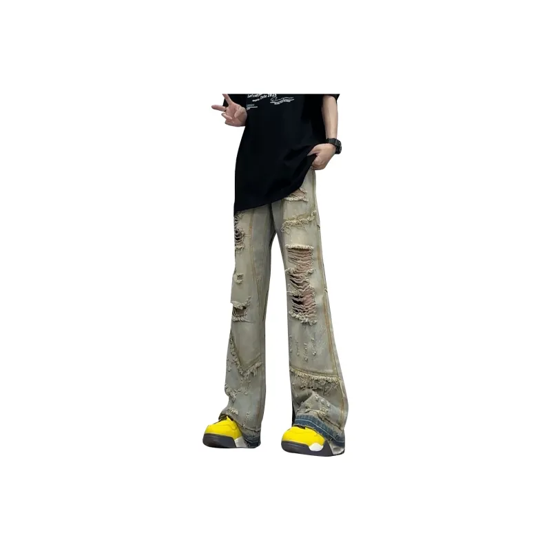 UPXIW Jeans Unisex Yellow Mud-0
