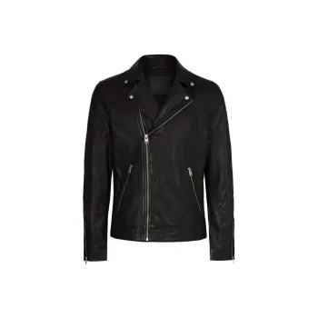 ALLSAINTS Leather Jackets Men Black Black