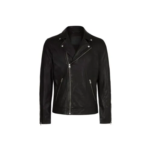 ALLSAINTS Leather Jackets Men Black Black