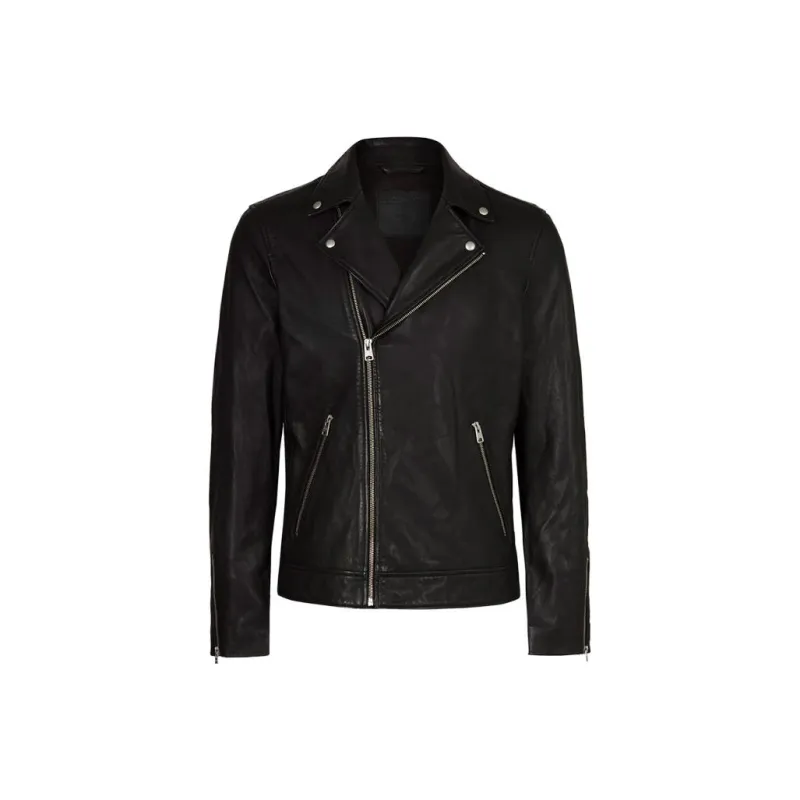 ALLSAINTS Leather Jackets Men Black Black-0