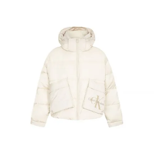 CALVIN KLEIN Puffer Jacket Unisex Ecru