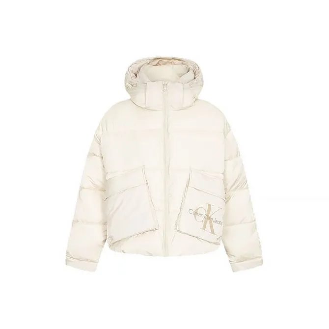CALVIN KLEIN Puffer Jacket Unisex Ecru-0